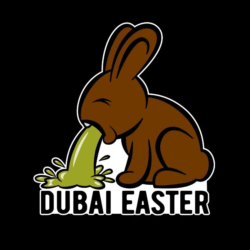 Easter Bunny Puking - Dubai Easter - Easter