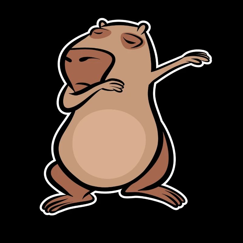 Don't worry be Cappy - Capybara dabbing