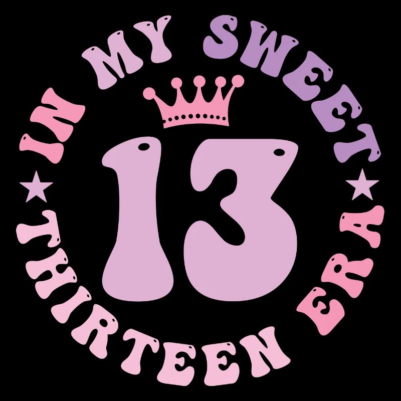 In My Sweet Thirteen Era 13th Birthday Groovy 13th