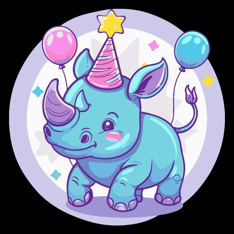Rhinocéros Anniversaire Bébé