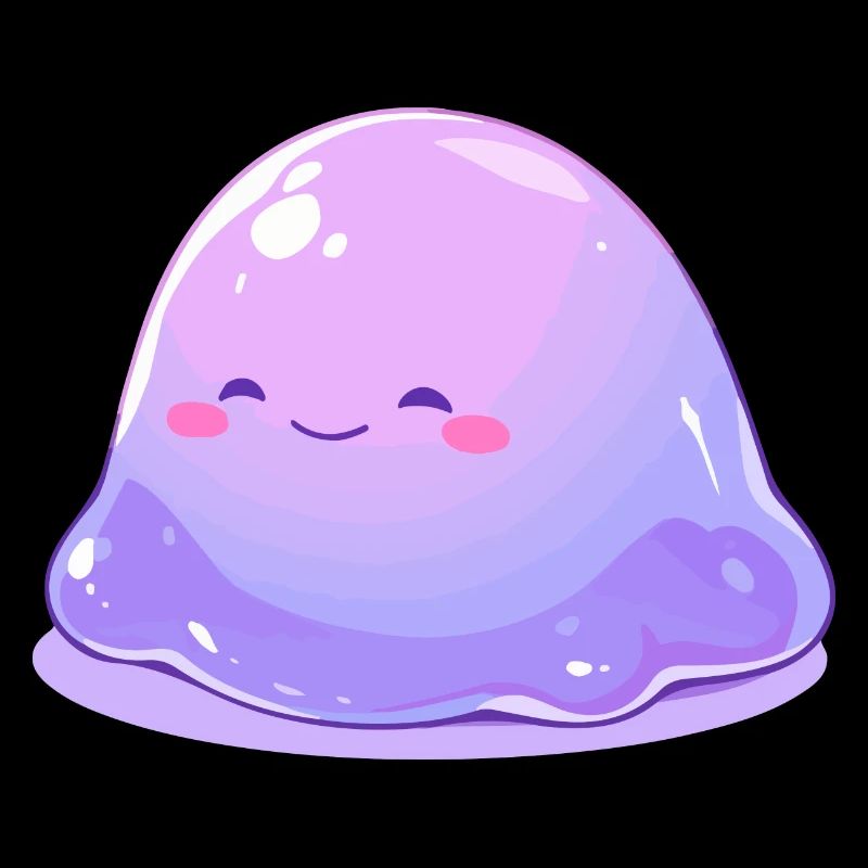 Monstre visqueux mignon - Conception de dessin animé mignon