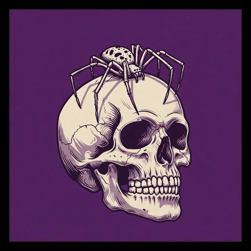 Schädel und Spinne – Dunkle Eleganz des Todes