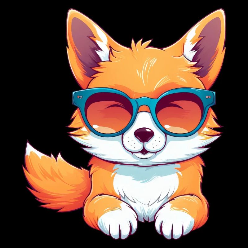 Cool Nerd Fox – Relaxed Animal Design