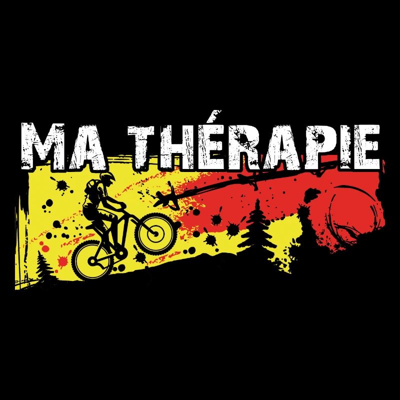 Le vélo est ma thérapie. Graphisme de motard