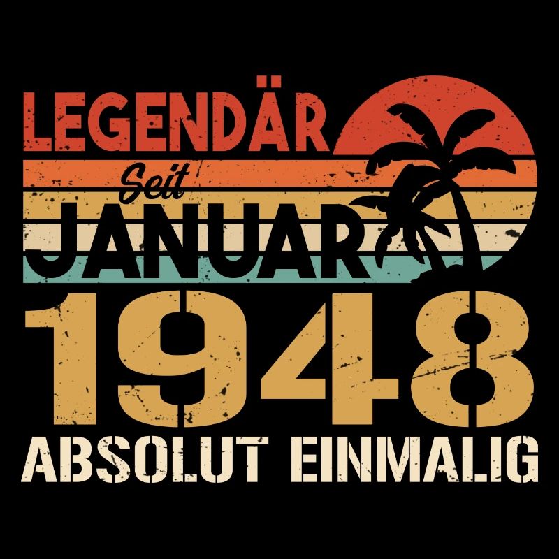 Geburtstagsgeschenk geboren im Januar 1948
