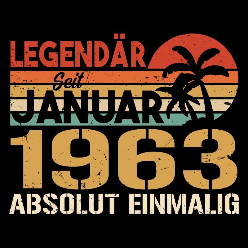 Geburtstagsgeschenk geboren im Januar 1963