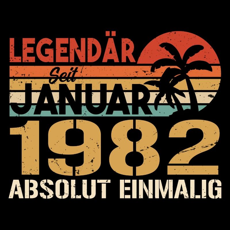 Geburtstagsgeschenk geboren im Januar 1982