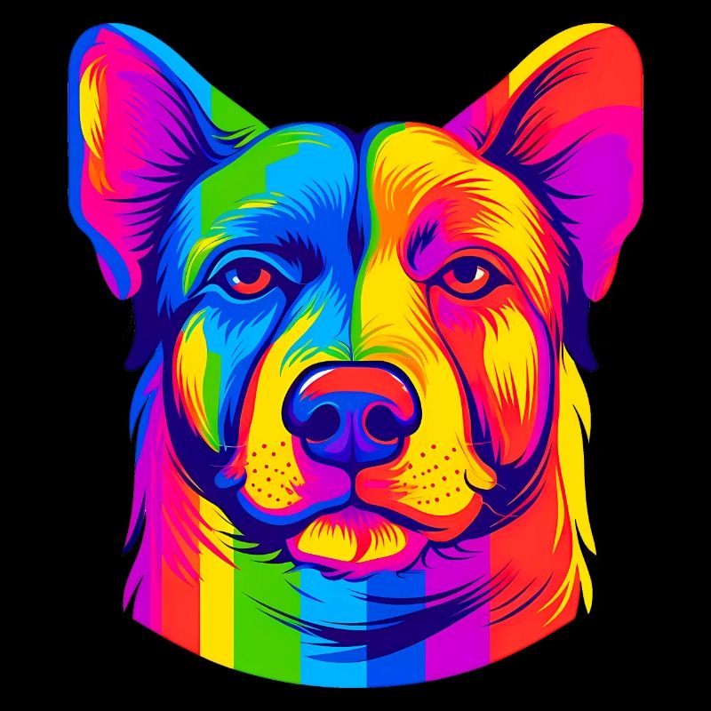 Regenbogen Hund