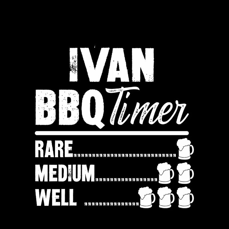 ivan bbq timer- Grill Geschenke Bier Tshirt
