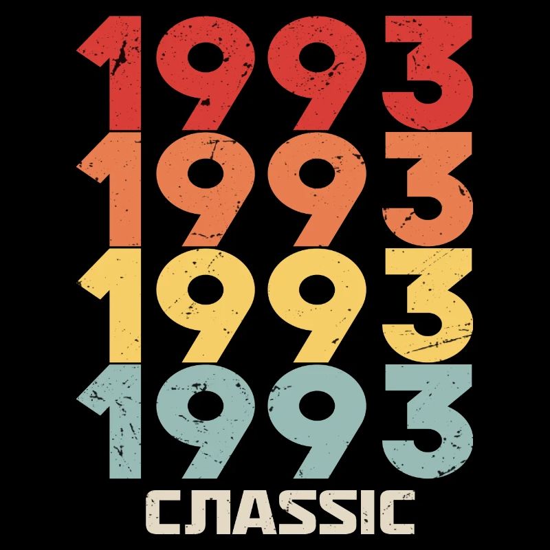 1993 Anniversaire dans le style vintage classique 1993