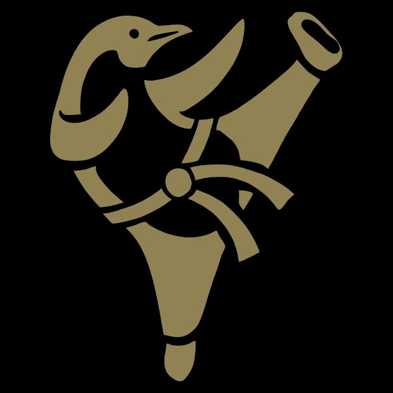 Pinguin Karate Kampfsport Kampfkunst Silhouette