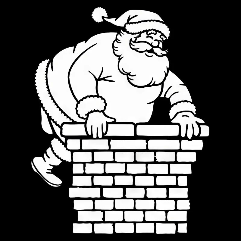 Weihnachtsmann Silhouette Minimalistisch