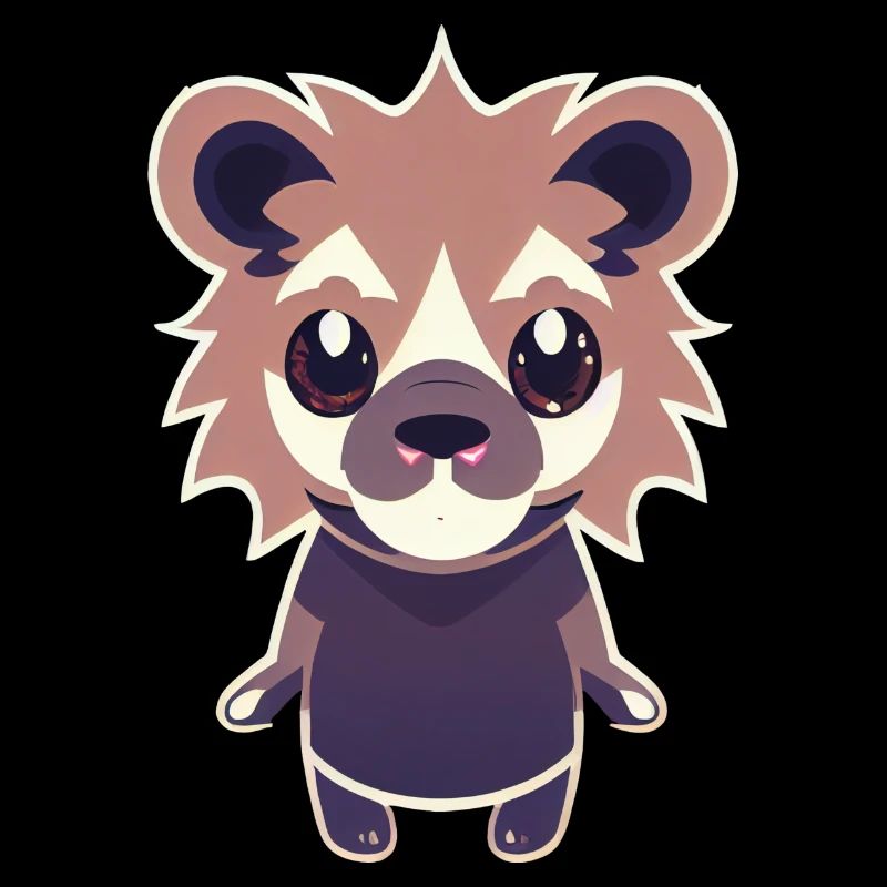 Mignon Lion Chibi Kawaii Style