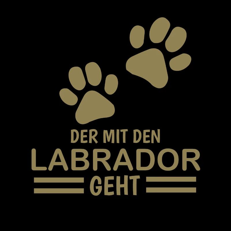 Herrchen Labrador der mit dem Labrador geht