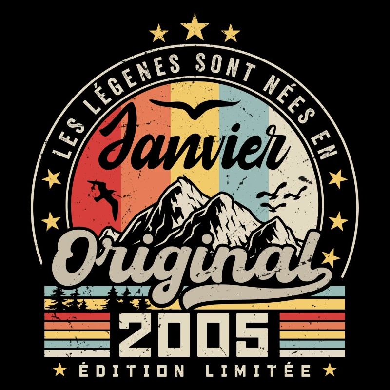 Janvier 2005 Vintage Rétro Anniversaire 2005