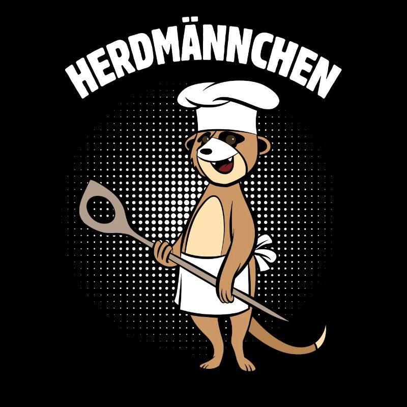 Herdmännchen - Erdmännchen mit Kochlöffel