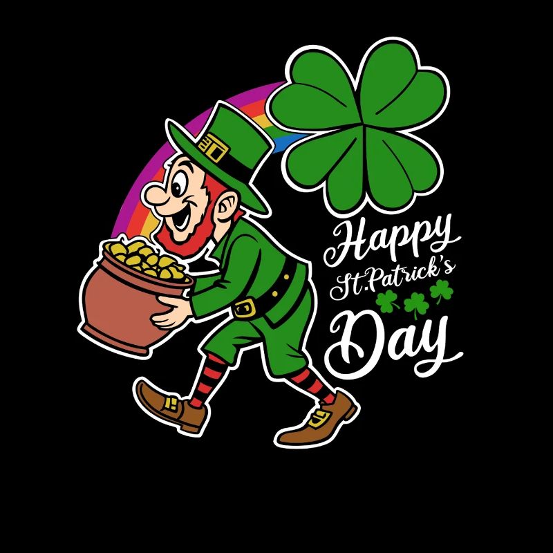 Bonne Saint-Patrick - Trèfle - Leprechaun