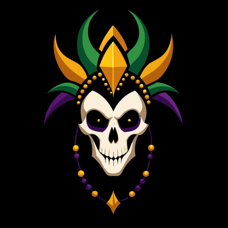 Mardi Gras - Carnival - Skull - Gift