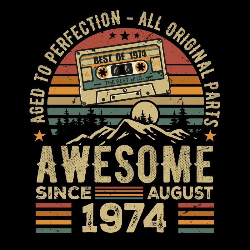 Born in August 1974 Birthday Gift August 1974 August