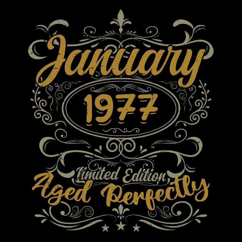 Januar Geburtstagsgeschenk Geboren im Januar 1977