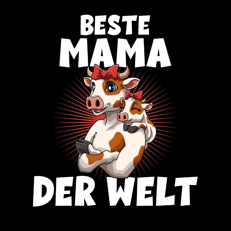 Beste Mama der Welt Muttertag Mutter Kuh für