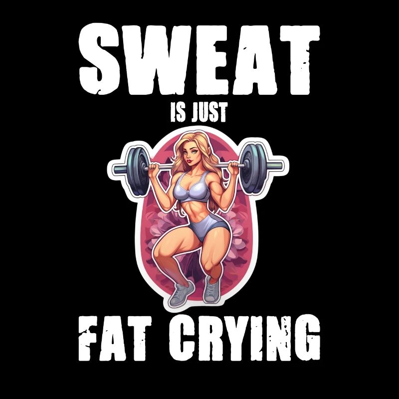 Lustige Katze Workout Sweat Is Just Fat Crying