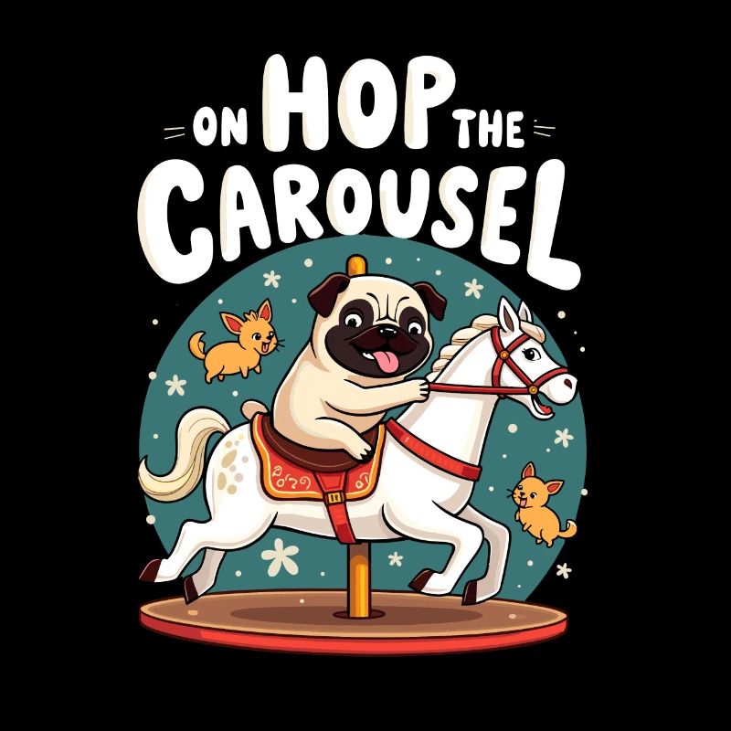 Mops Hundehalter Mops Liebe Karussell