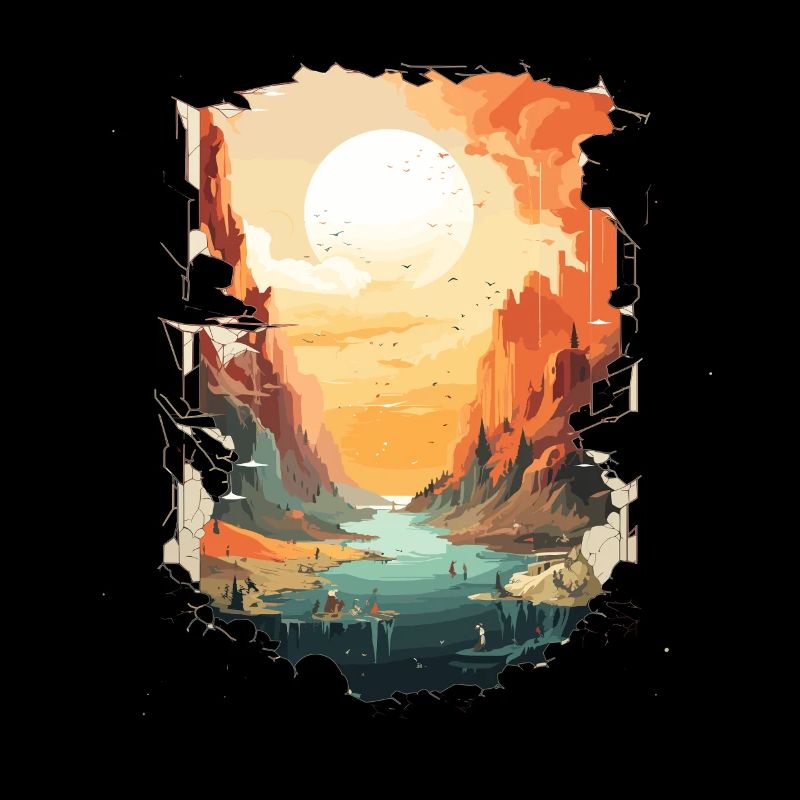 Impressive landscape art in powerful