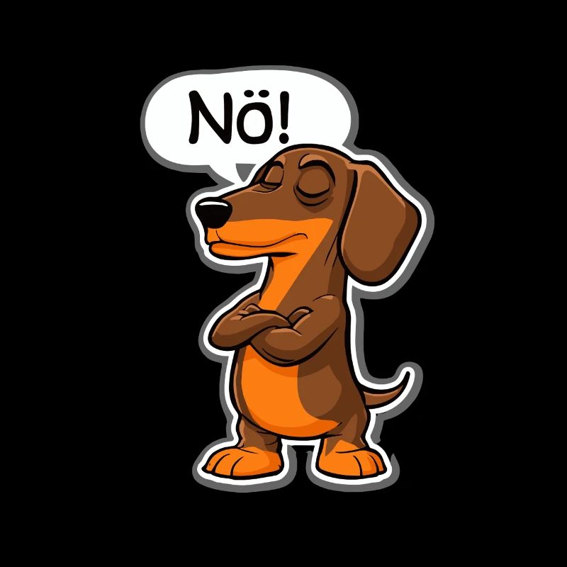 Teckel Nope – Expression charmante pour teckel