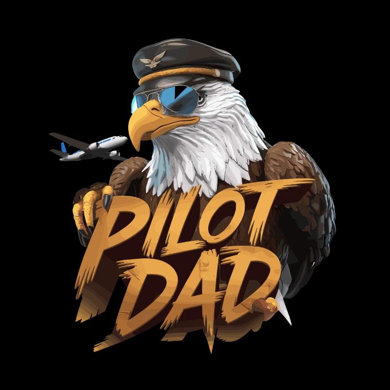 Pilot Dad Eagle Flying Strength and Pride