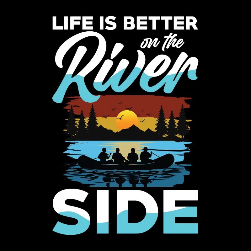 Das Leben Ist Besser Am Fluss Beim Rafting