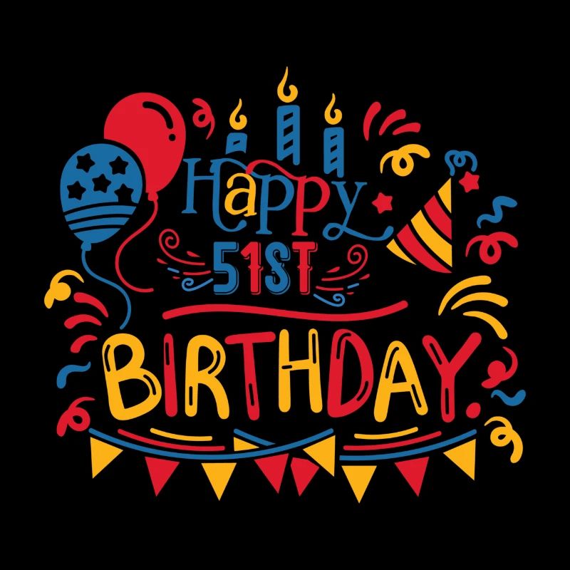 Joyeux 51e anniversaire Fifthy Cadeaux de 1 an