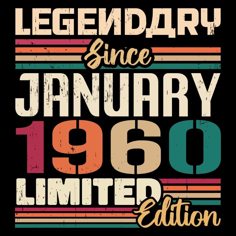Geburtstagsgeschenk Geboren Im Januar 1960 - 1960