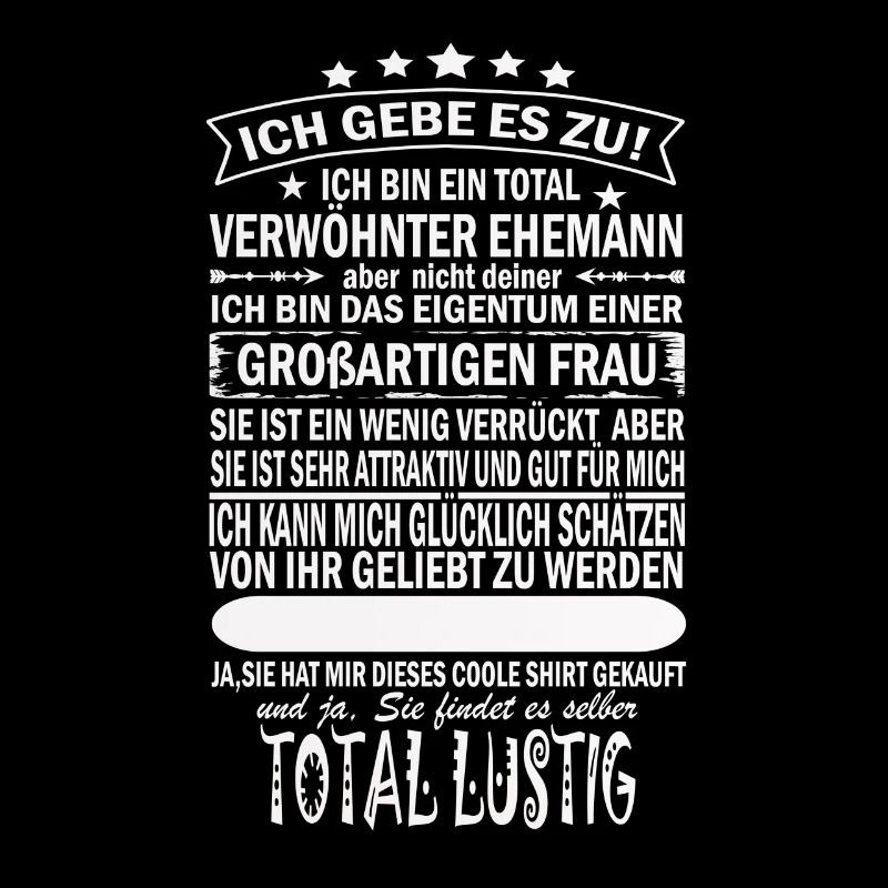 Verwöhnter Ehemann Stolzer Attraktive Ehefrau