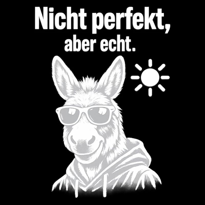 Nicht perfekt, aber echt.“ (Esel + Sonne)