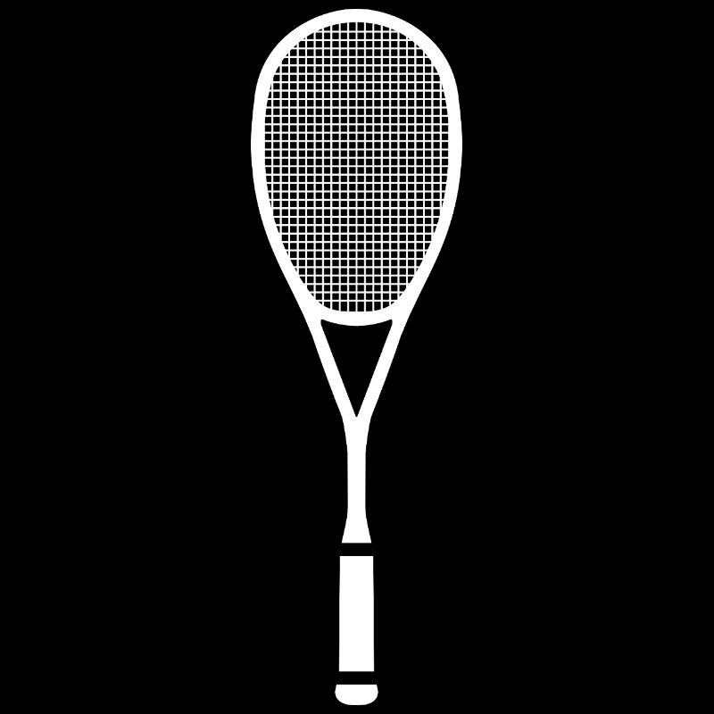 Squash Tennis Racket Split White