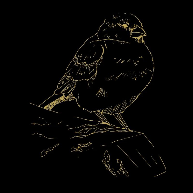 Illustrierte Designs mit Spatz