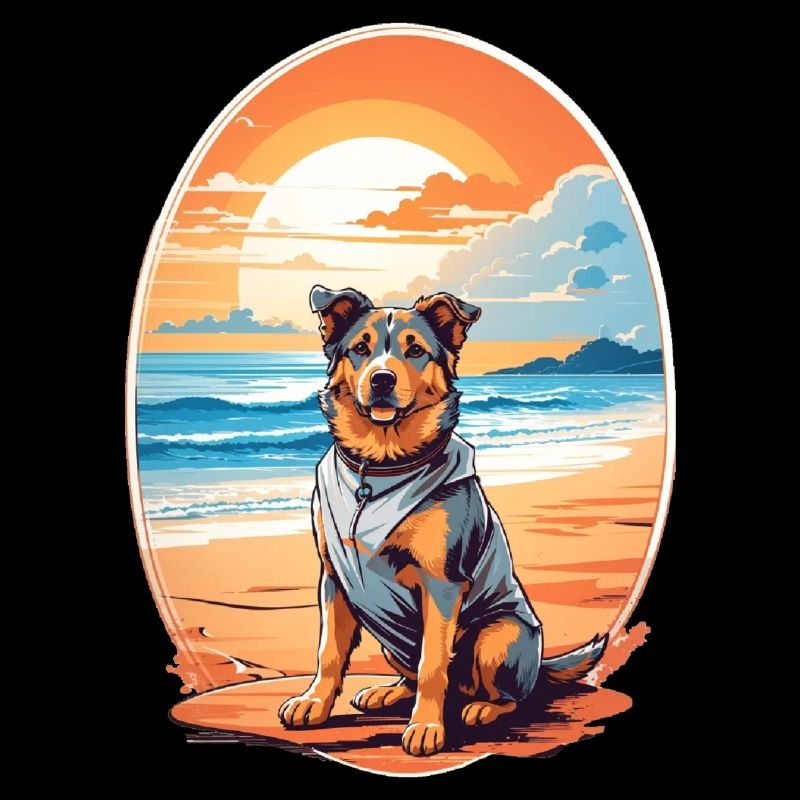 Dog on the beach