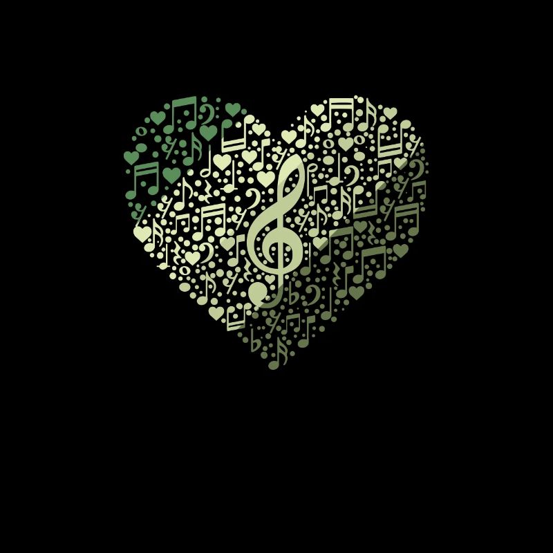 Word cloud with musical notes and clef