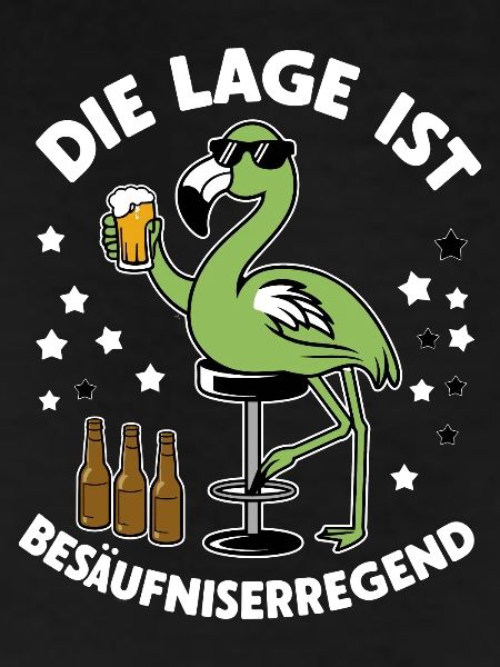 Funny green flamingo