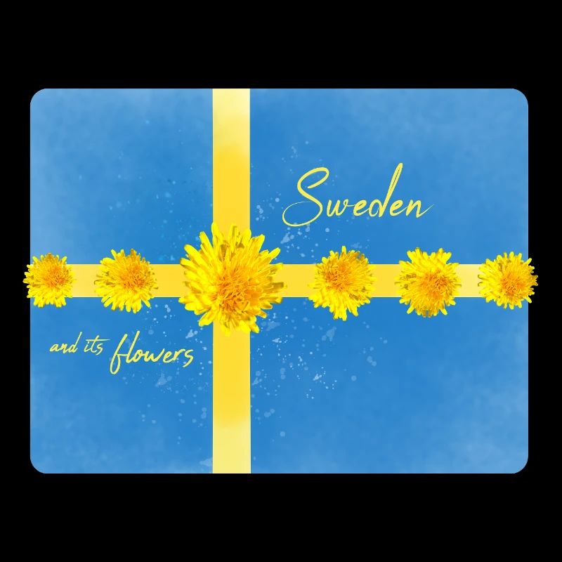 Suède Fleurs Suède Drapeau