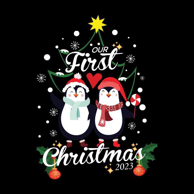 Pingouins de Noël infantile premier Noël