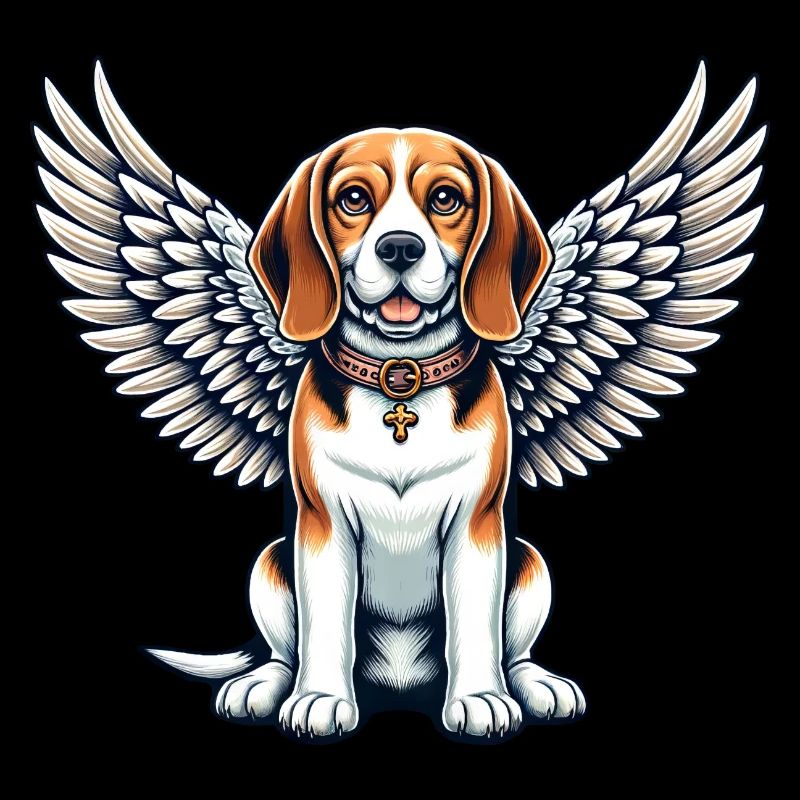 Beagle Angel - Chien mignon avec des ailes