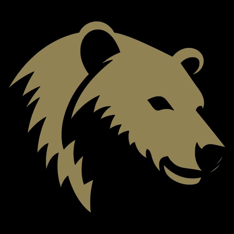 Bear silhouette of a polar bear head