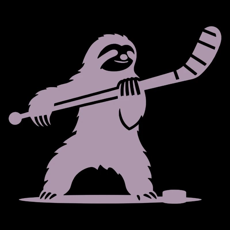 Sloth Ice Hockey Silhouette