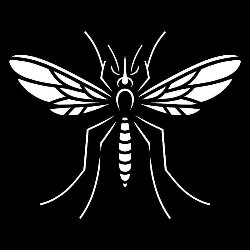 Conception minimaliste de silhouette d’insecte moustique
