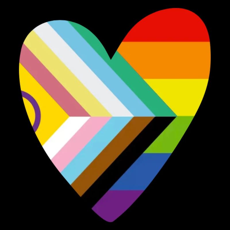 🌈 Cœur – Drapeau Progrès, Fierté & Handicap