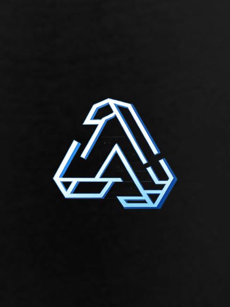 Neon Triangle Geometry Lines
