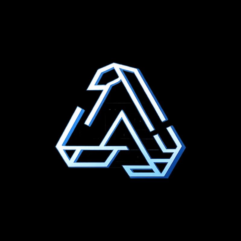 Neon Triangle Geometry Lines