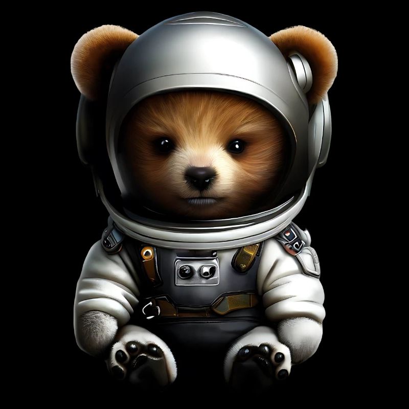 Bear in astronaut costume
